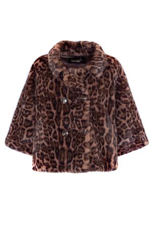 Leopard print faux fur cape coat LOU ANDREA | DORORESMKLUW5MATLEOPARD